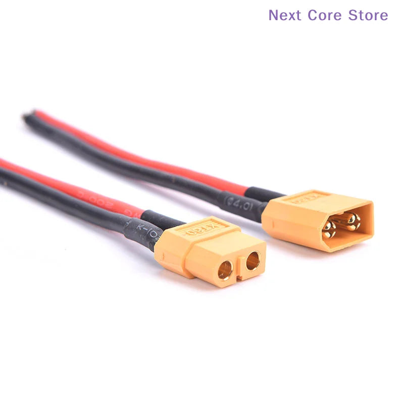 XT60 Male & Female Connector Pair – 14 AWG Silicone Wire RC Battery Connector HIP