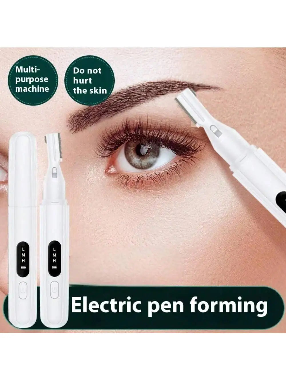 Rechargeable Mini Electric Eyebrow Trimmer for Women Eyebrow Trimmer HIP WHITE