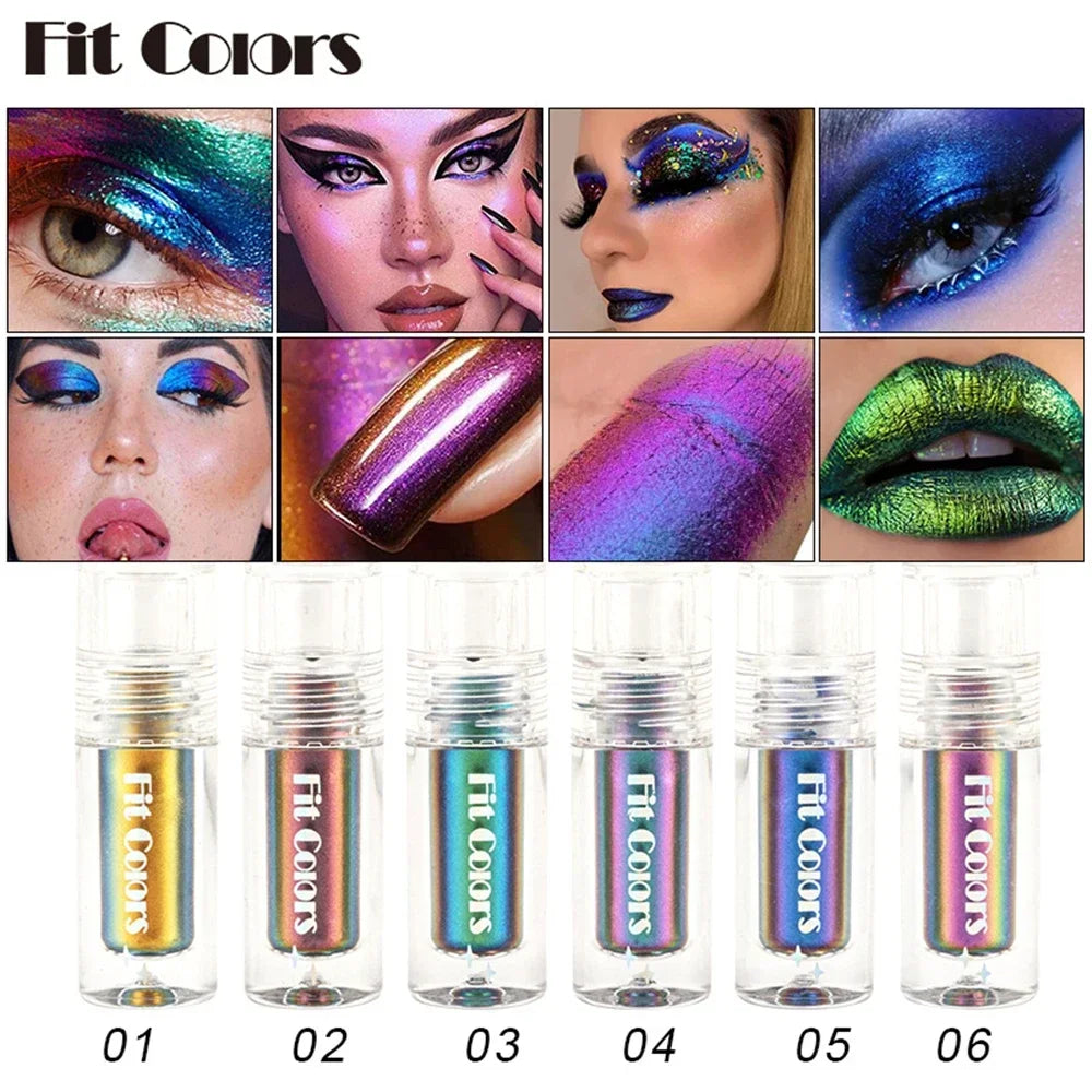 Multi-Chrome Shifting Pigments Chameleon Liquid Eyeshadow Long Lasting Multichrome Duochrome Eyeshadow Pigments Liquid Eyeshadow HIP