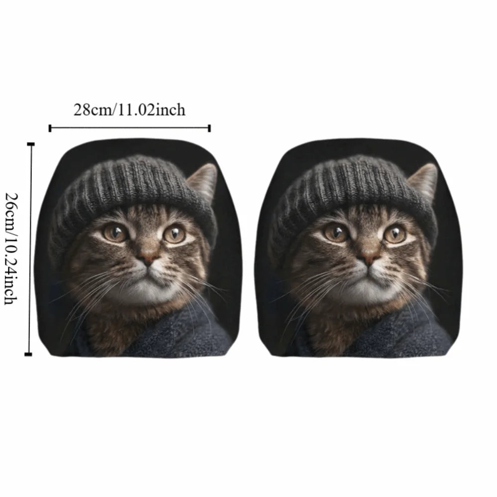 2-Pack Cartoon Car Headrest Covers – Breathable & Elastic Car Headrest Cover HIP