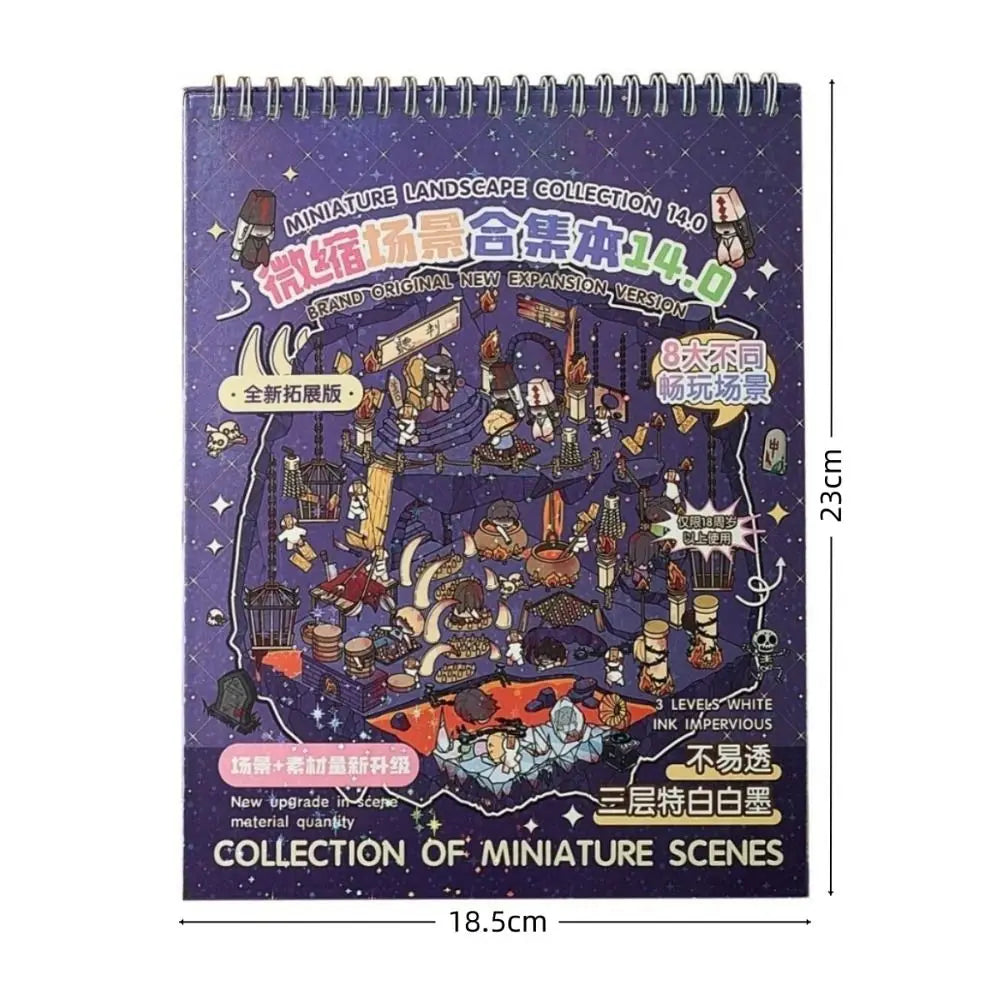 Horror Theme 3D Sticker Book – 8 Scenes 20 Sheets PET Craft Craft Sticker Book HIP