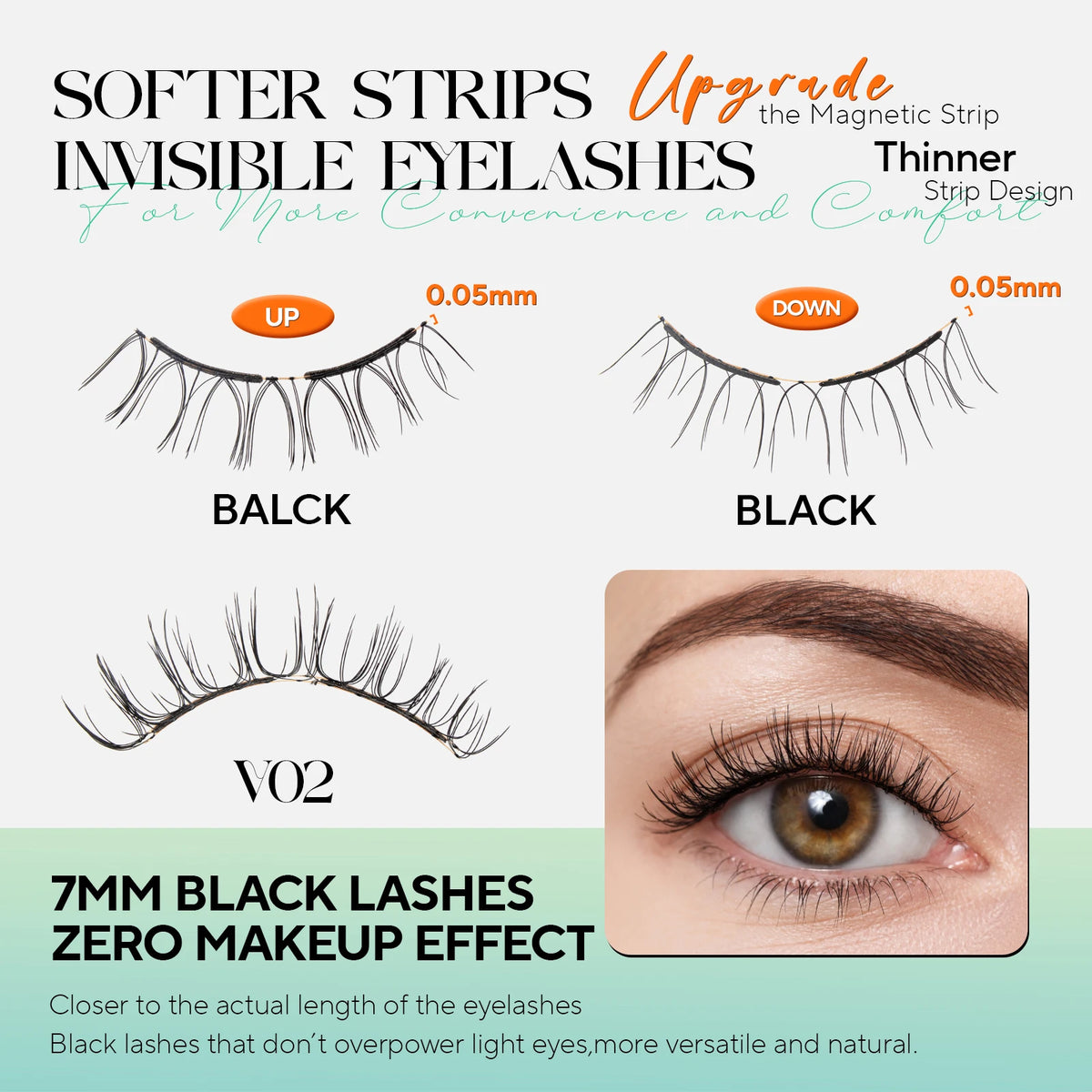 VYRILA Upgrade Magnetic Eyelashes Brown/Black Reusable Soft Magnetic Lash with Applicator Natural Look No Glue Needed Lashes Kit HIP