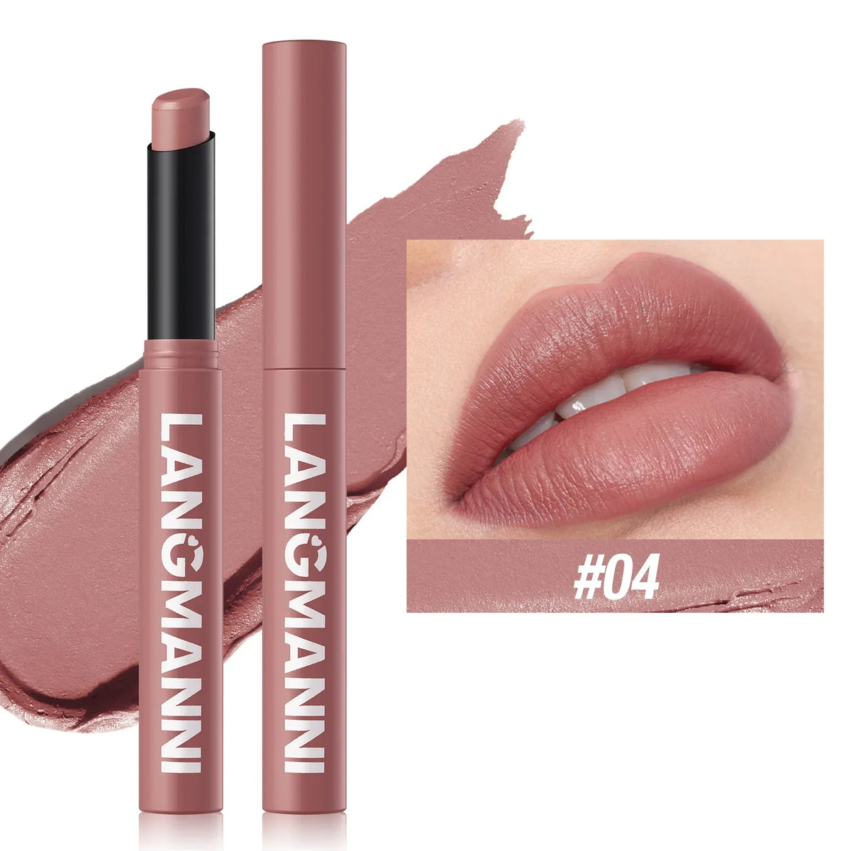New Rotating Velvet Matte Lipstick Long Lasting Waterproof Lipstick Non-Stick Cup Lip Stain Tint Cosmetics Pencil Liner Makeup HIP 04