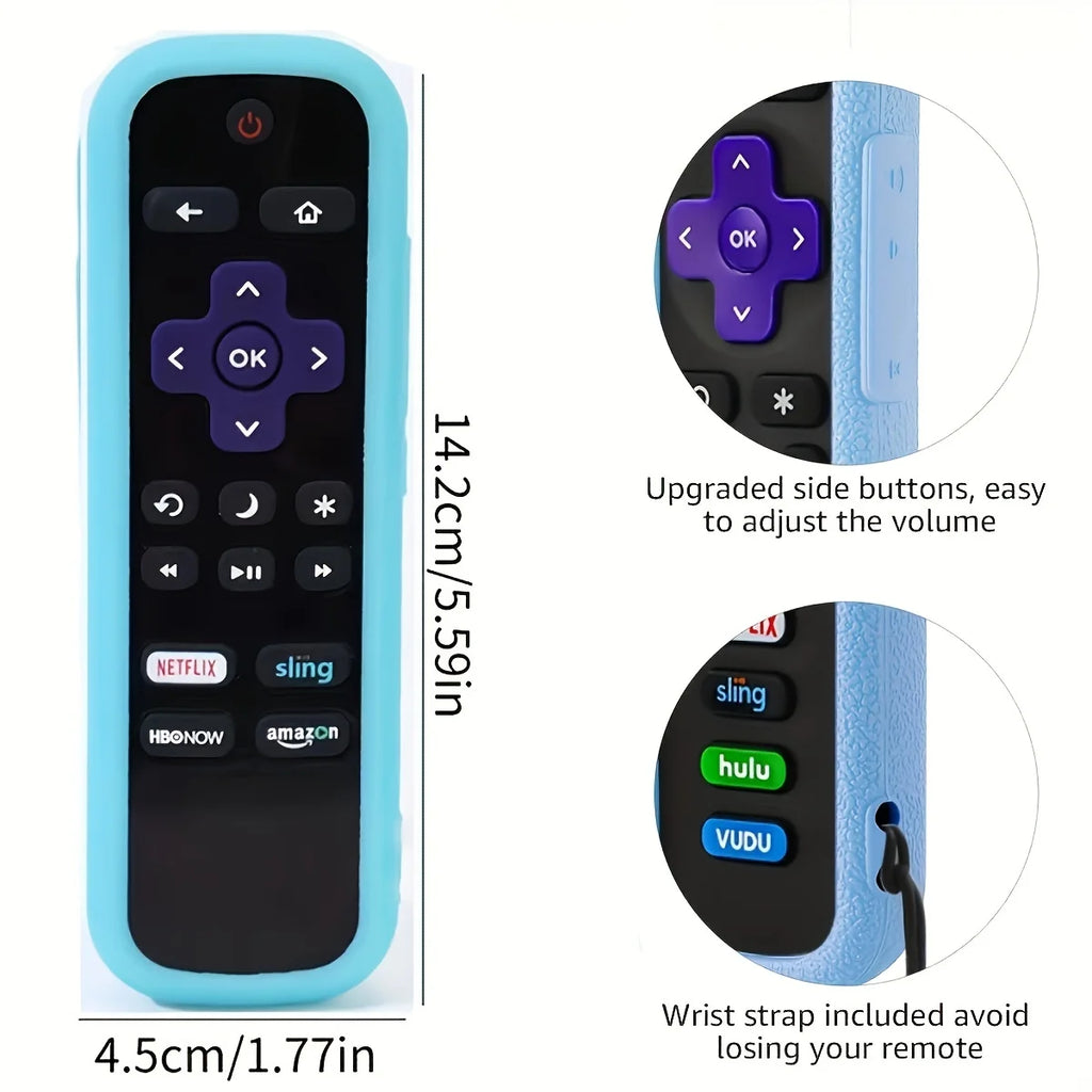 2-Pack Glow-in-the-Dark Silicone Remote Cover – Roku, TCL & Hisense Silicone Remote Cover HIP