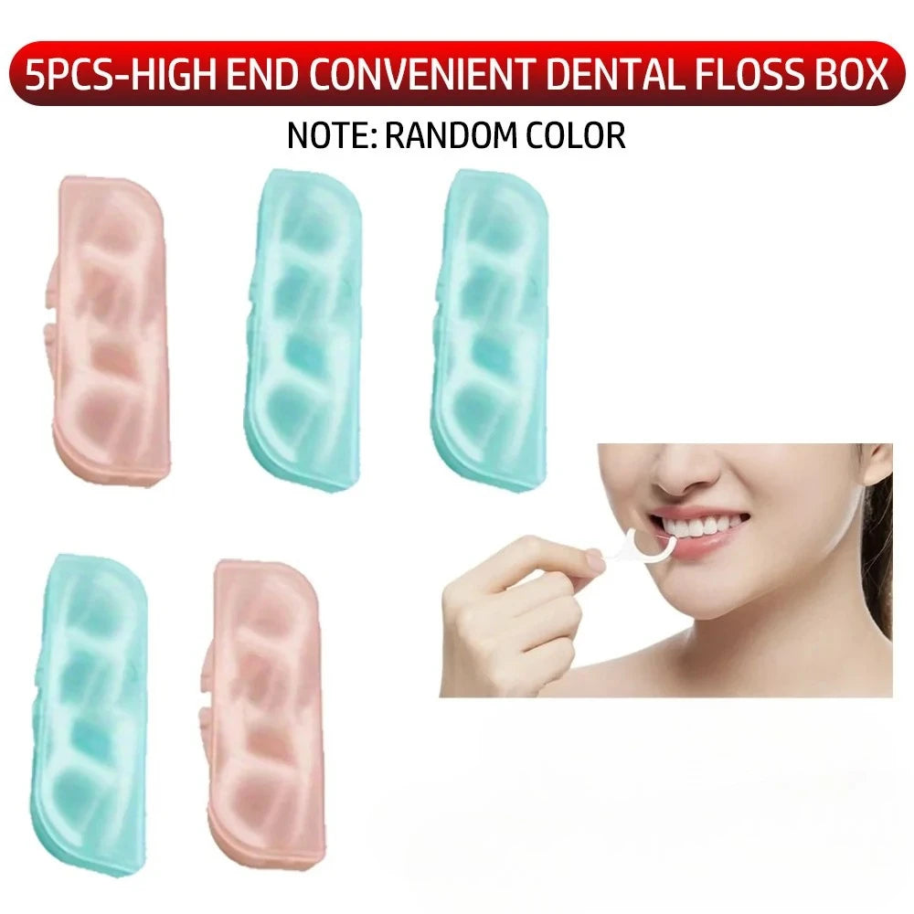 Portable Dental Floss Toothpick Set with Storage Box – 10 Pcs Dental Floss Pick Set HIP C755-Random-5pcs