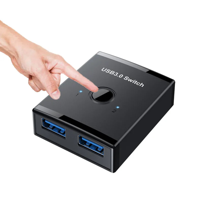 USB 3.0 Bidirectional Switch Hub – 1 Input 2 Output Splitter USB Switch Hub HIP