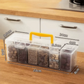 Transparent Multi-Compartment Plastic Tool Storage Box Tool Storage Box HIP small-yellow