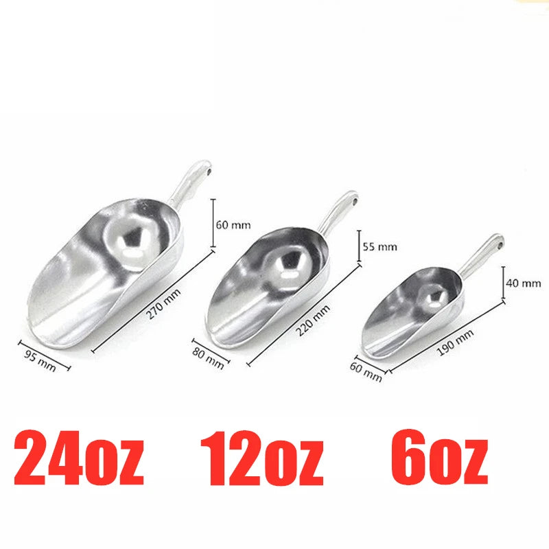 Aluminum Ice Scoop 6oz 12oz 24oz – Bar & Kitchen Tool Aluminum Ice Scoop HIP