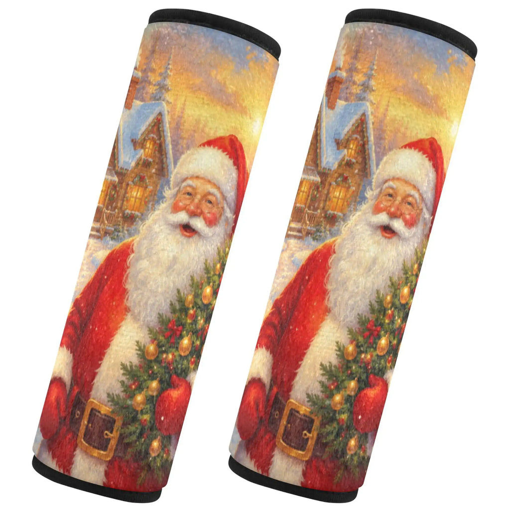 2-Pack Flannel Car Seat Belt Covers – Santa Christmas Design Seat Belt Cover HIP