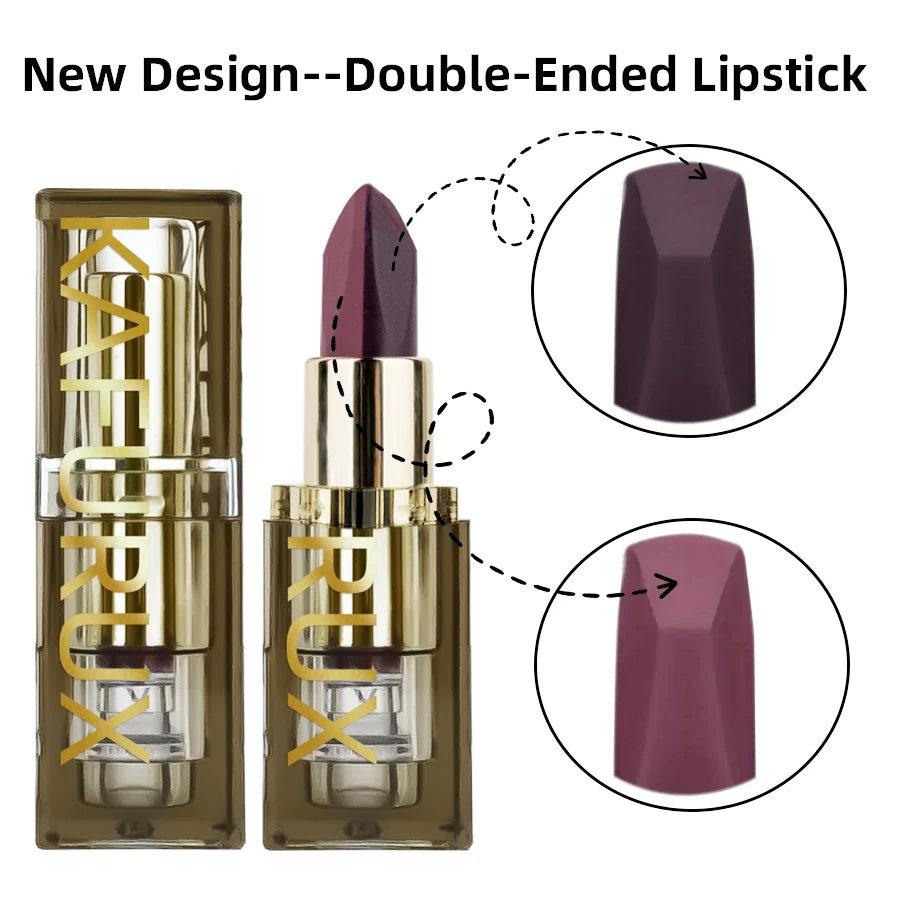 KAFURUX Two-Tone Velvet Lipstick – Waterproof & Long-Lasting Velvet Matte Lipstick HIP