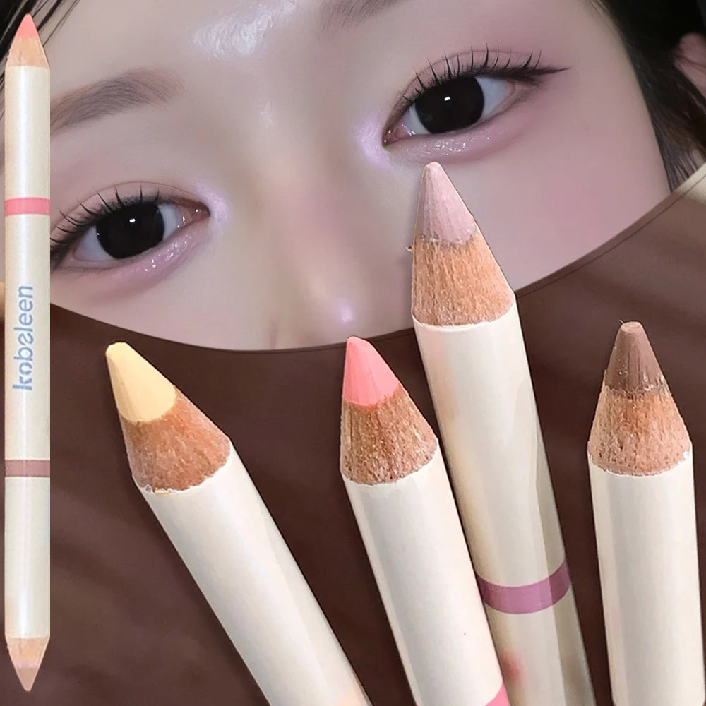 2-in-1 Pink Purple Matte Under Eye Pencil Aegyo Sal Highlighter Lying Silkworm Pen Eye Makeup Easy To Use Eyeshadow Cosmetic HIP