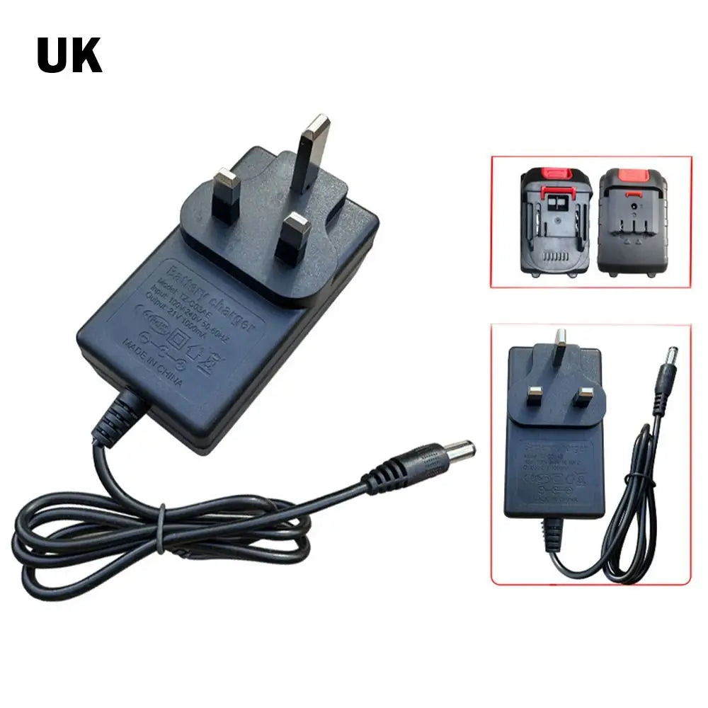 21V Lithium Battery Charger – Universal US/EU/UK/AU Plug 1A Power Tool Charger HIP