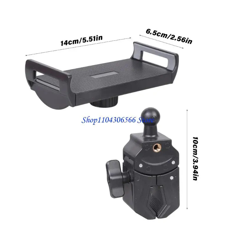 Adjustable Phone & Tablet Clamp Mount with 1/4" Screw Hole Phone Tablet Clamp Mount HIP