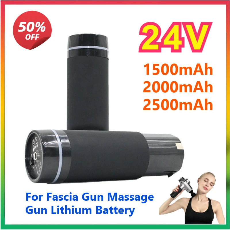 24V 2500mAh Rechargeable Li-Ion Battery for Massage Guns Replacement Battery HIP