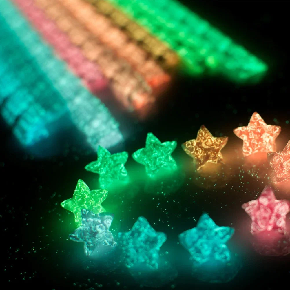 210pcs/lot Happy Glow in Dark Lucky Star Origami Fluorescence Folding Strip Paper Best Wishes Handcraft Gift Craft Paper Decor HIP