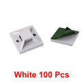 100-Pack Self-Adhesive Cable Clips – Wire Organizer Clamps Cable Organizer Clips HIP White 100pcs