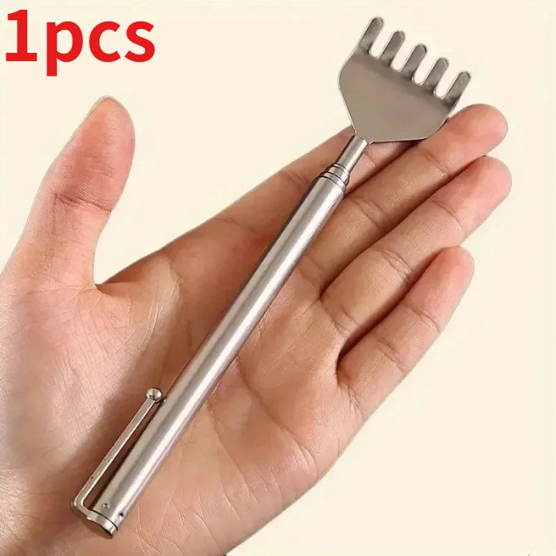 Extendable Stainless Steel Back Scratcher – Portable 1/2/4Pc Back Scratcher Tool HIP C630-silver 1pcs