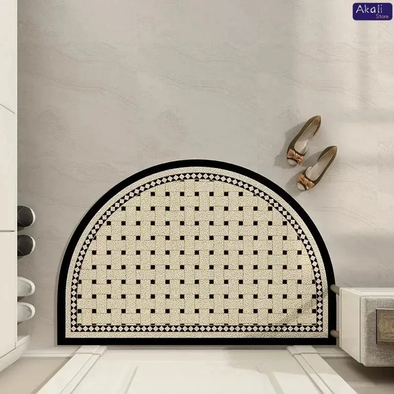 Semicircular Flower Doormat – Anti-Slip Polyester Mat Decorative Doormat HIP 1 40x60cm-Felt