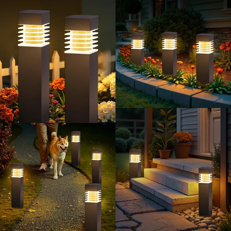 Square LED Solar Garden Lantern – Waterproof Path Light Solar Garden Lantern HIP