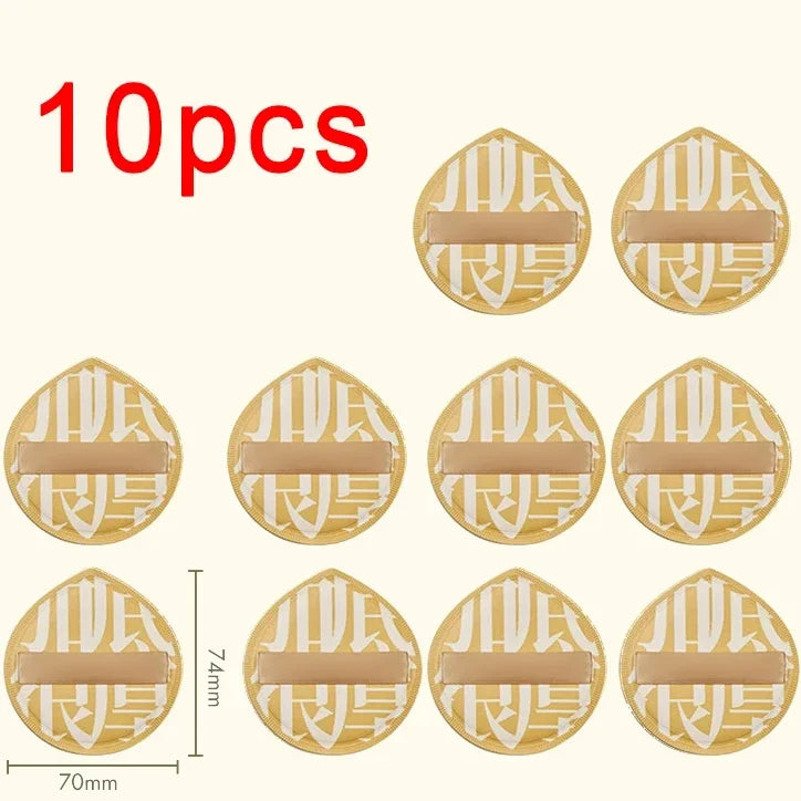 Super Thick Velvet Powder Puff – Wet & Dry Foundation Sponge Makeup Powder Puff HIP A10pcs Yellow- L