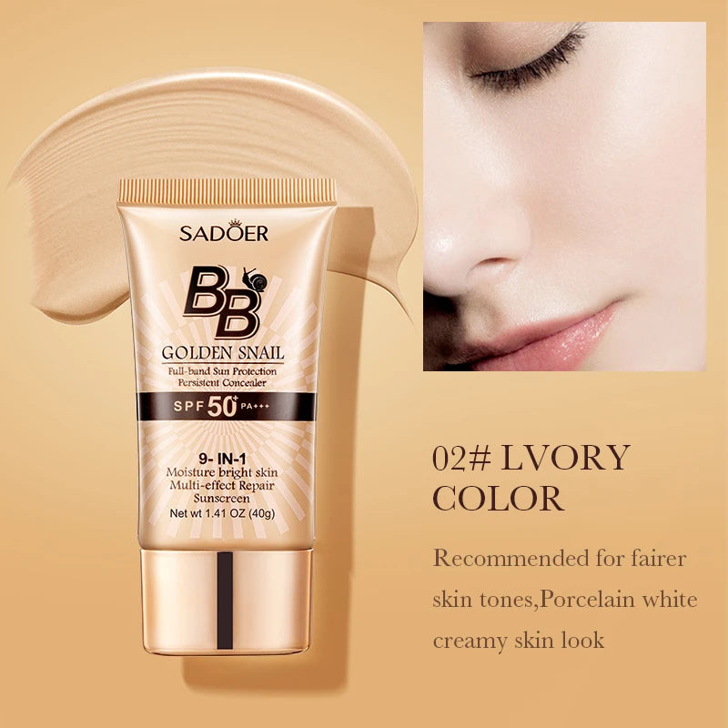 SPF 50 BB Cream Foundation, Primer & Concealer – 40g BB Cream Foundation HIP SD39415 40g