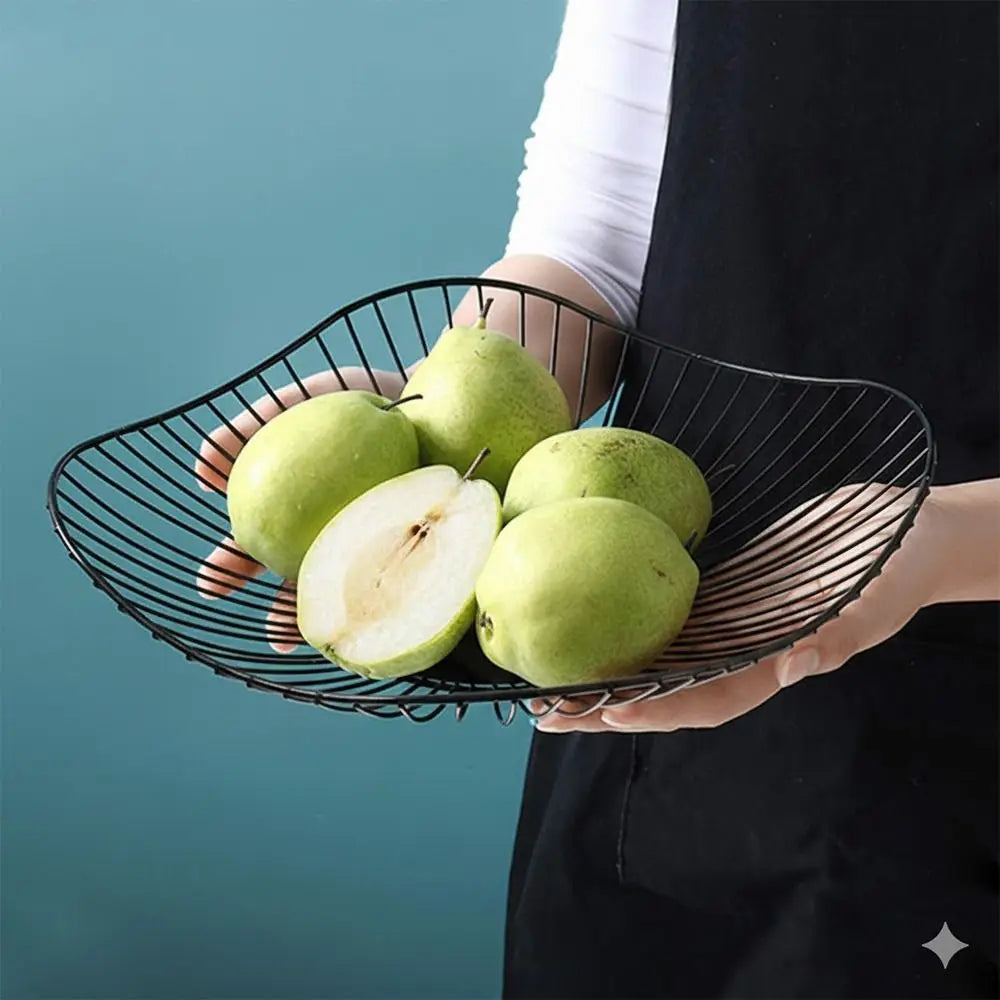 Nordic Black & Gold Iron Fruit Basket – Multi-Size Storage Iron Fruit Basket HIP