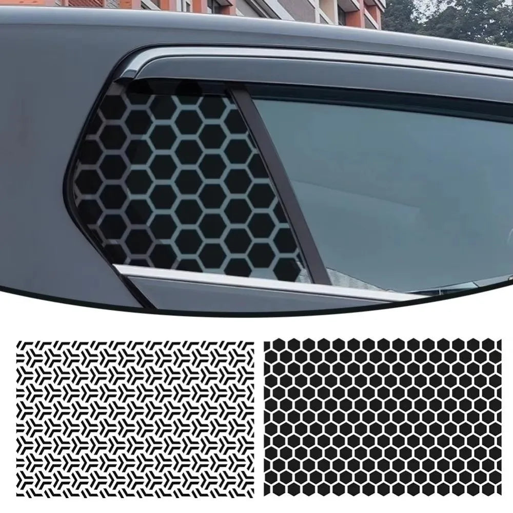 Honeycomb Matte Black Car Window Vinyl Sticker 75x50cm Car Window Decal HIP