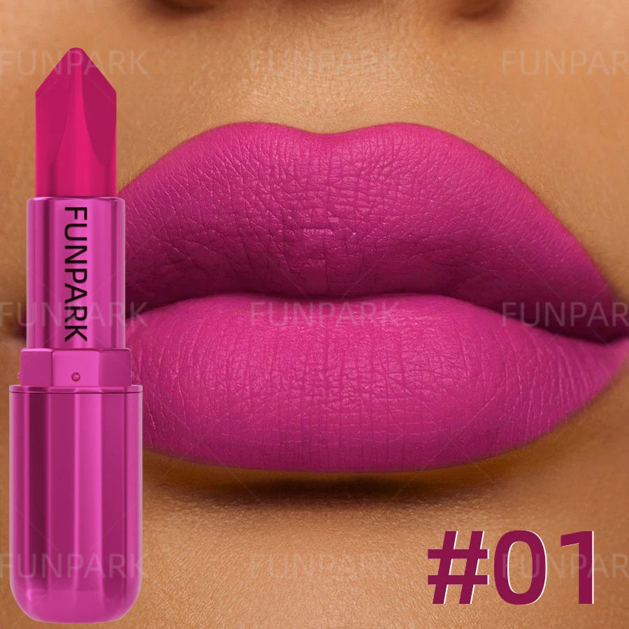 FUNPARK Matte Lipstick – Waterproof Velvet Long-Lasting Color Matte Lipstick HIP
