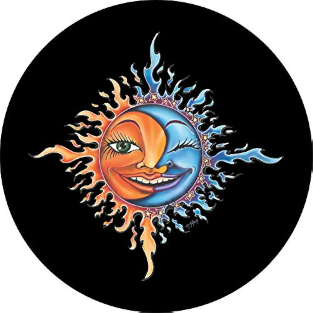 Sun & Moon Celestial Spare Tire Cover – Polyester | HIP Spare Tire Cover HIP Acquiesce 14 in