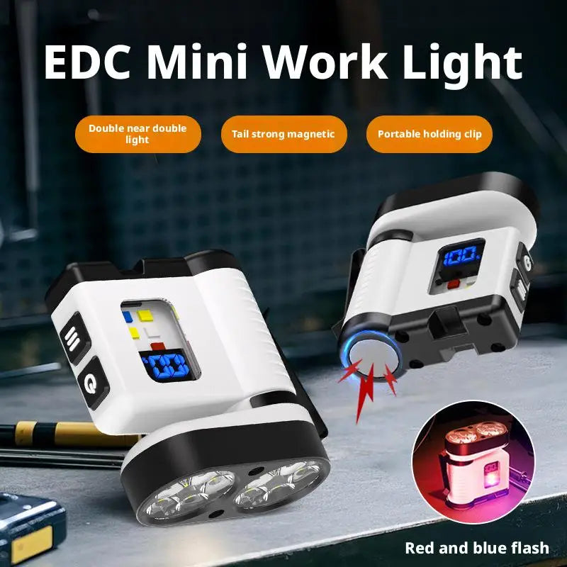 ESMARTER 10-LED USB Rechargeable Magnetic Work Flashlight Rechargeable Flashlight HIP