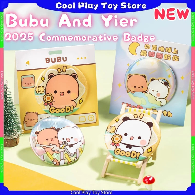 Bubu & Dudu Panda Commemorative Brooch Badge | Cute Gift Collectible Brooch Pin HIP