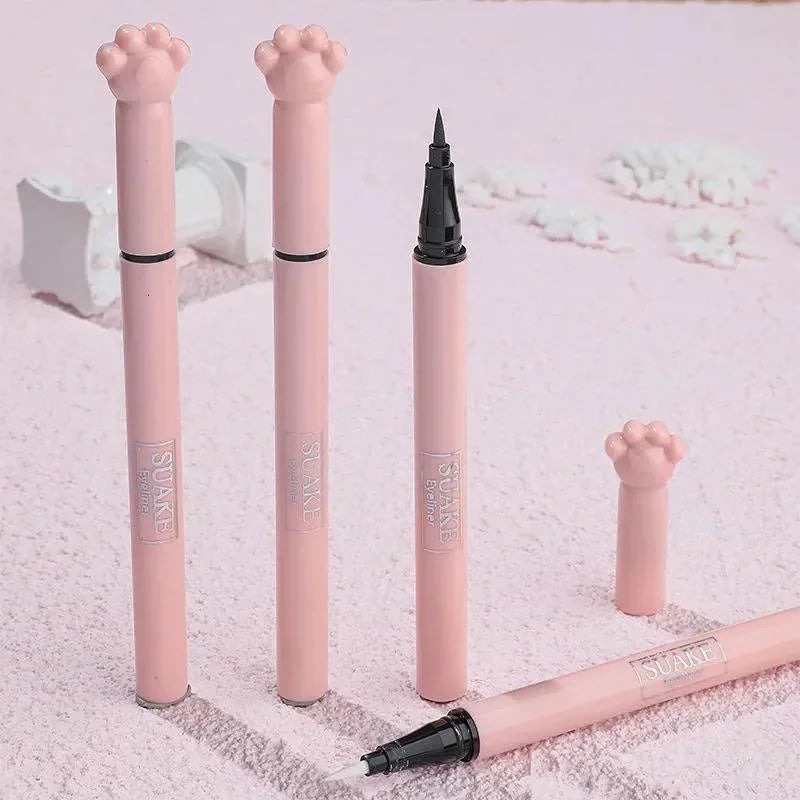 SUAKE 1Pcs Black Liquid Eyeliner Makeup Pen Waterproof Long-lasting Eyeliner Sweat-proof Not Easy to Smudge Cat's Claw Pen HIP