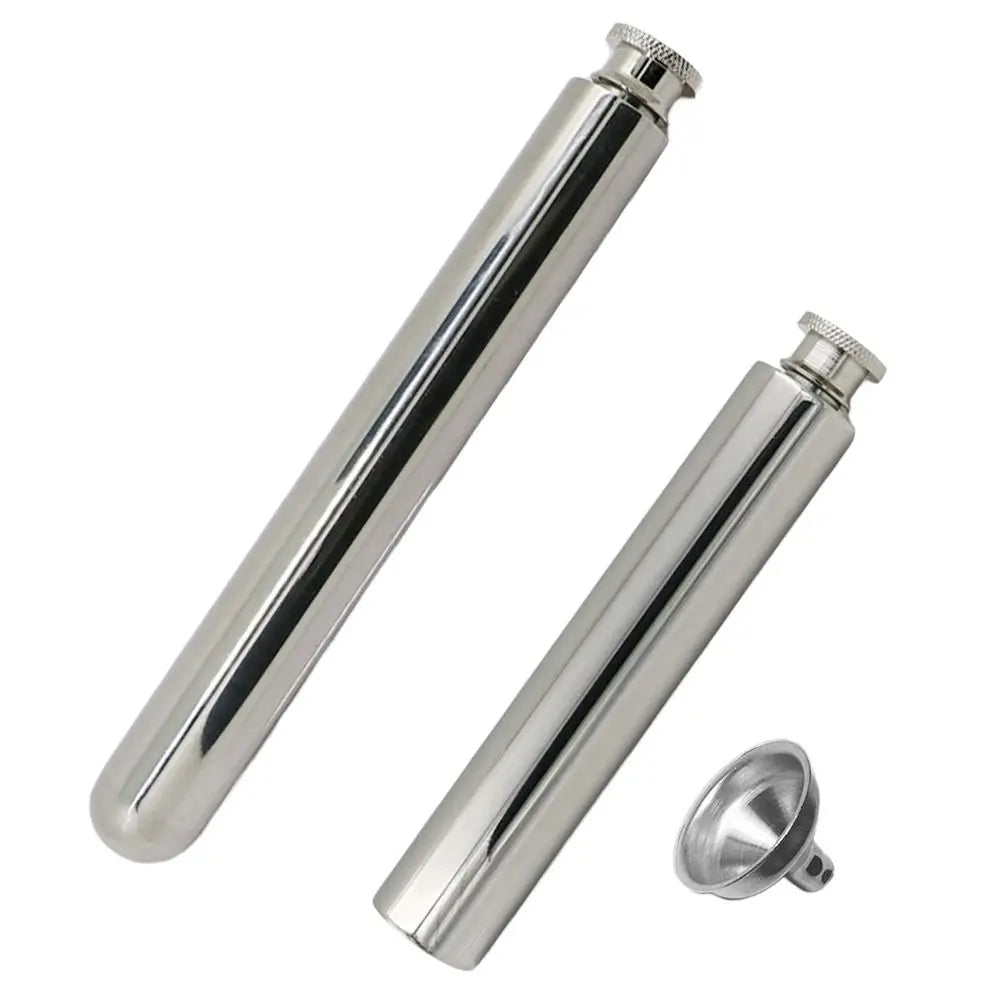 Stainless Steel Tubular Hip Flask 55ml & 60ml – Outdoor Hip Flask HIP