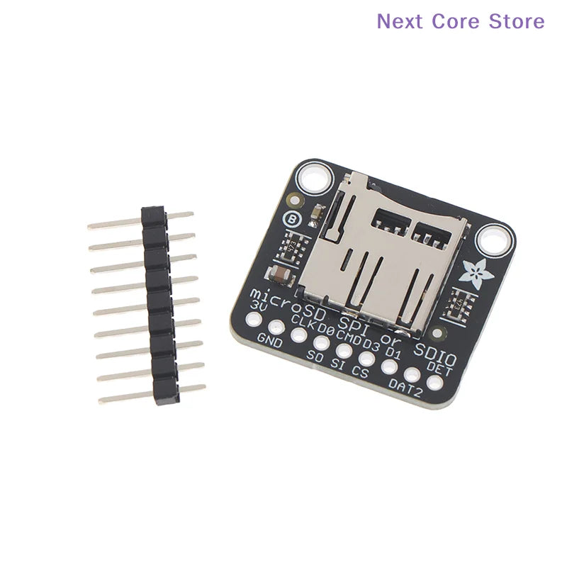 Adafruit #4682 SD SPI/SDIO Card Breakout Board – 3V Black SD Card Breakout Board HIP