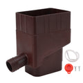 Rainwater Collection System Professional UV Resistant Downspout Diverter Kit for Outdoor Garden Lawn Rain Water Diverter Kit HIP brown