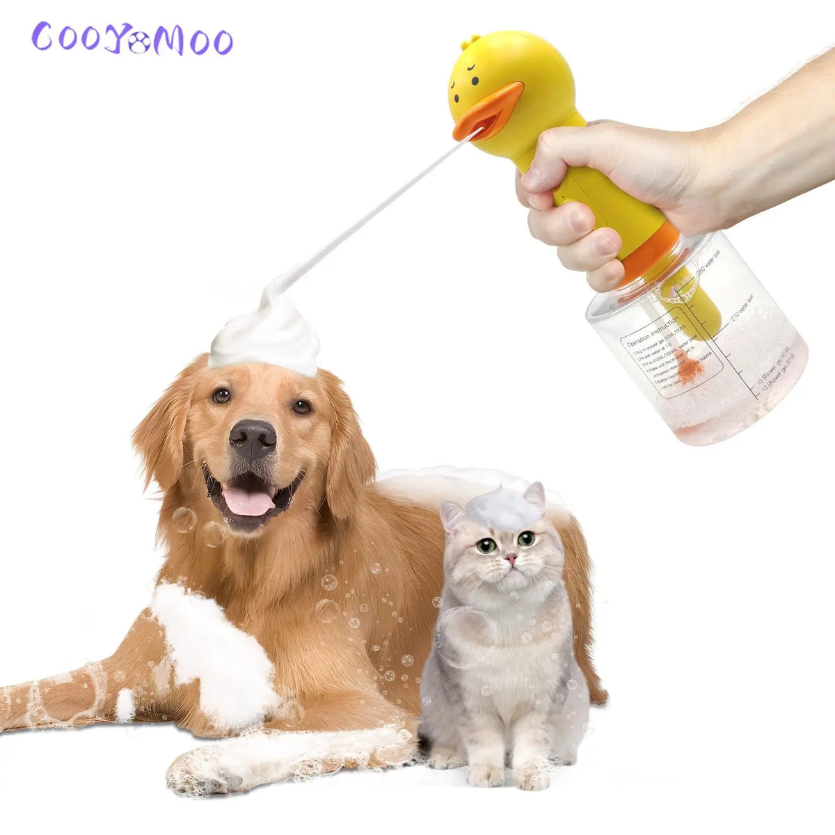 Yellow Duck Electric Foam Machine ,Handhold Automatic Soap Dispenser Foam Machine Launcher For Cat & Dog Bathing Pet Accessories HIP