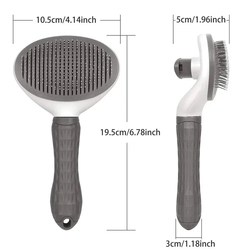 One-Click Self-Cleaning Pet Slicker Brush for Dogs & Cats Pet Grooming Brush HIP