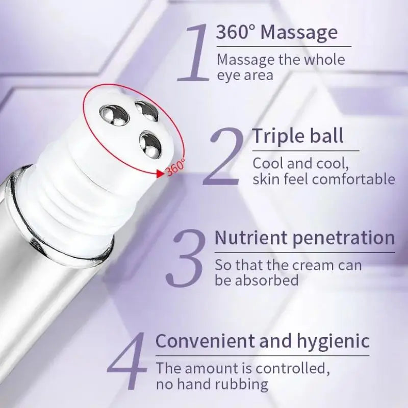 OCHEAL Hyaluronic Acid Roller Eye Cream – Wrinkles & Dark Circles Roller Eye Cream HIP