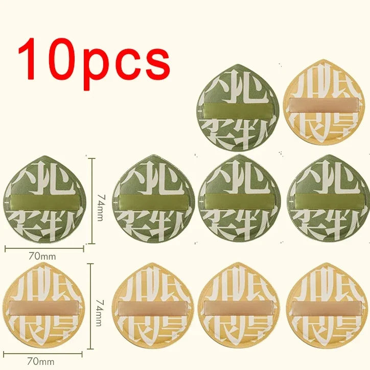 Super Thick Velvet Powder Puff – Wet & Dry Foundation Sponge Makeup Powder Puff HIP A10pcs Mixed- L