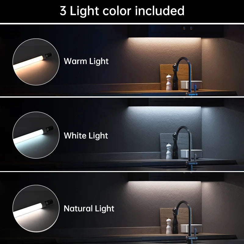Motion Sensor LED Night Light – Type-C Rechargeable Cabinet Bar Motion Sensor Light HIP