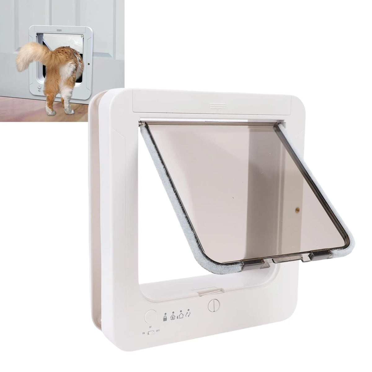 Smart Cat Door Automatic Sensing with Collar Activated Easy Installation Pet Door for Home Smart Pet Door HIP