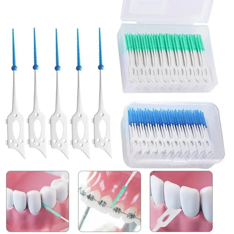 RUZOFO Silicone Interdental Brushes 40/120/200 Pack Interdental Brush HIP