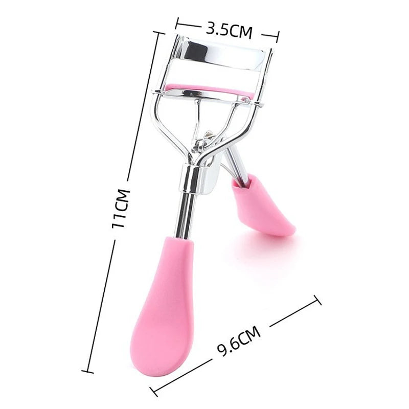 Eyelash Curler Eyelash Curler Tweezers Curved Handle Does Not Hurt Eyelashes Long-lasting Curling Eye Makeup Cosmetics Tools HIP Pink