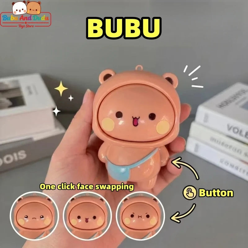 Panda Bubu & Dudu Face Changing Keychain Pendant Doll Collectible Pendant Doll HIP BUBU