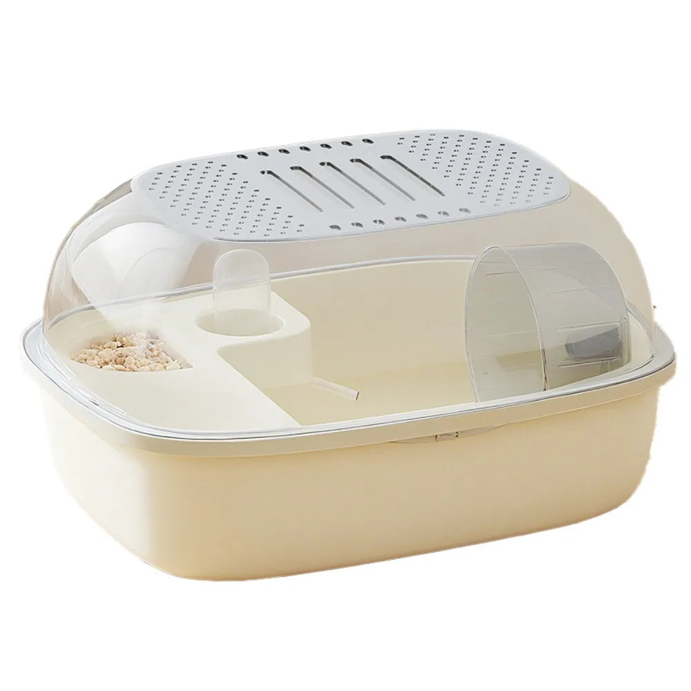 Large Hamster Cage – Ventilated, Transparent & Easy Clean Small Animal Cage HIP