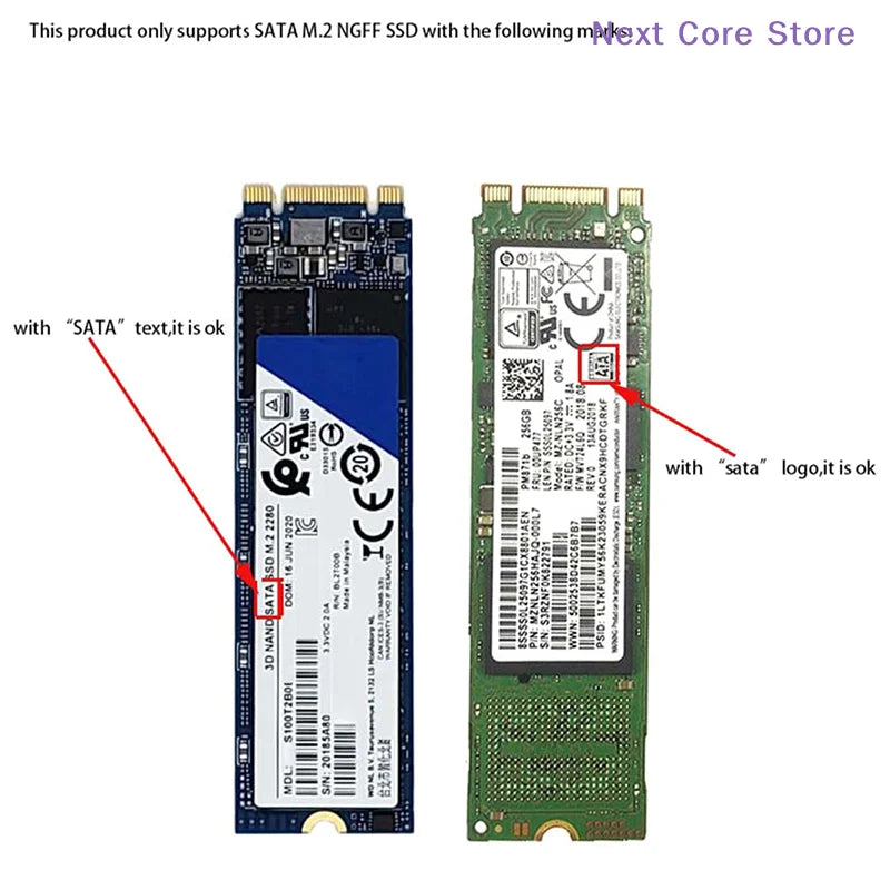 M.2 NGFF SSD to 2.5" SATA Adapter Riser Card – 6Gbps SSD Adapter Card HIP