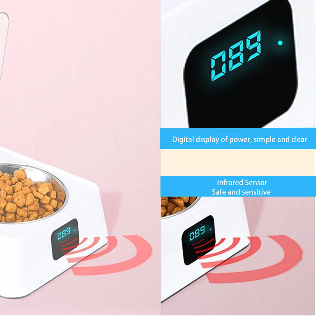 Pet Smart Feeder Induction Lid Opening Rechargeable Dog Cat Feeding Bowl for Small Medium Pet 350ml HIP