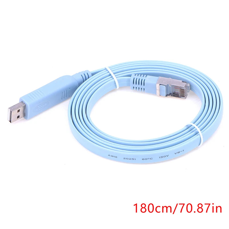 USB to RJ45 Console Cable – RS232 Serial CAT5 FTDI 1.8M Console Adapter Cable HIP Onesize