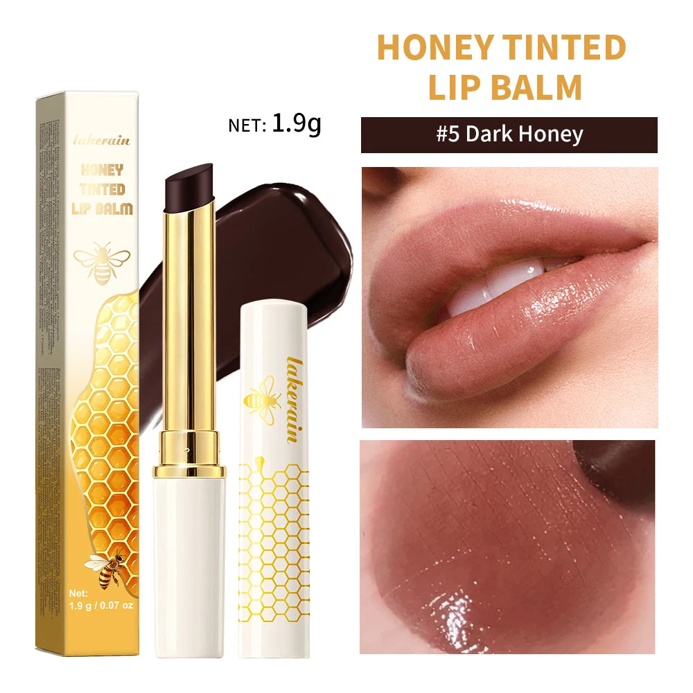 Natural Sheer Honey Tinted Lip Balm Moisturizing Plumping Smooth Enhance Natural Color Lip Care Daily Lip Cosmetics HIP color5