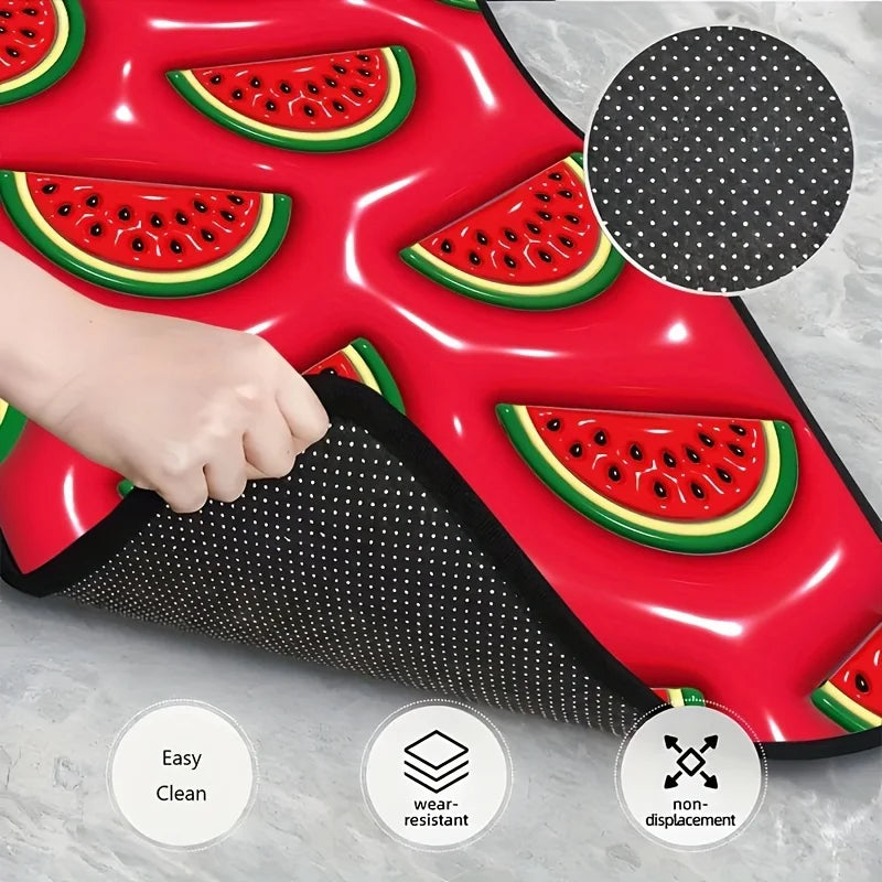 4-Piece Watermelon Car Rubber Floor Mats – Anti-Slip Set Car Floor Mats HIP